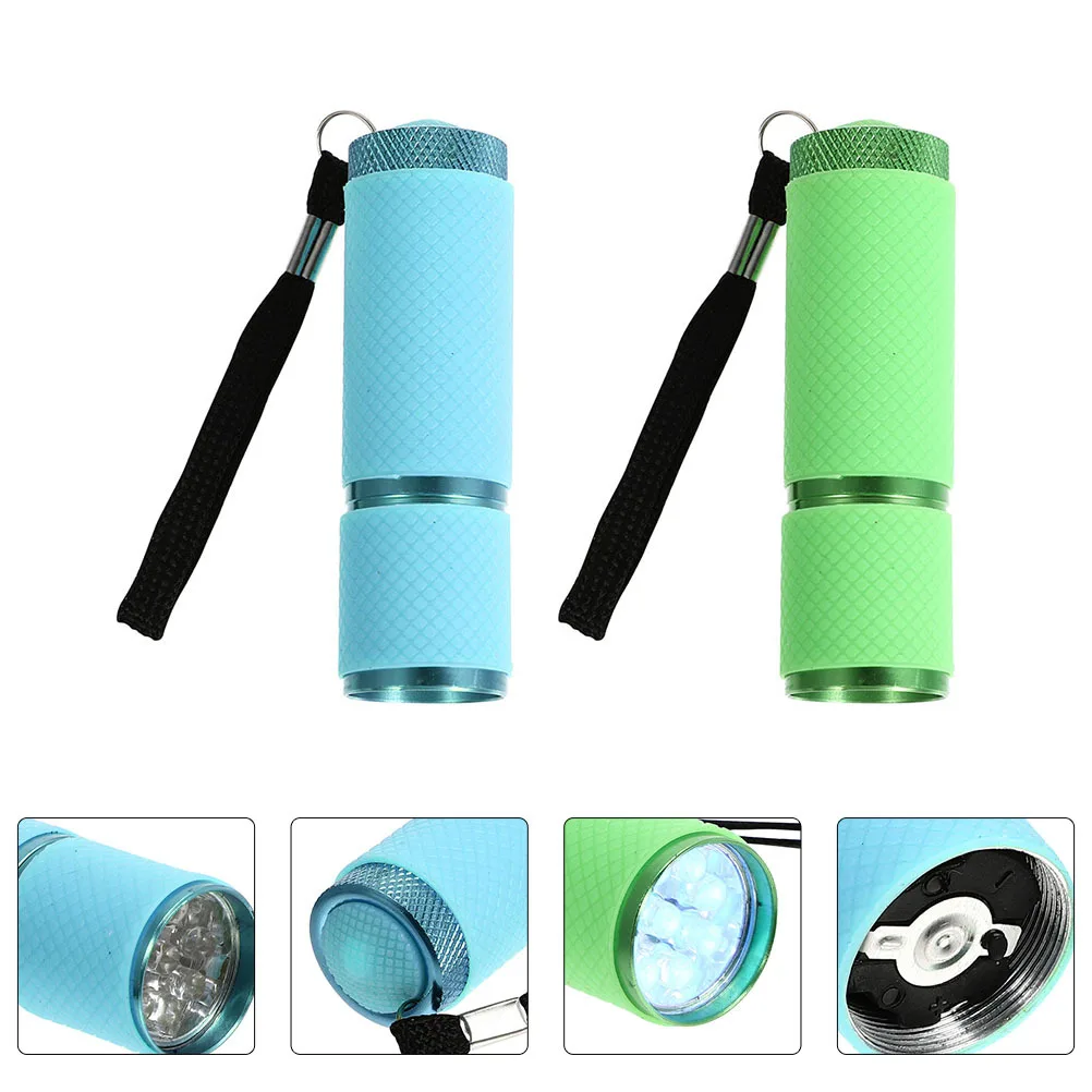 

2Pcs Fluorescent Detection Lamp Durable Mask Checking Light Nail Art Tool for Manicure Fluorescer Identification
