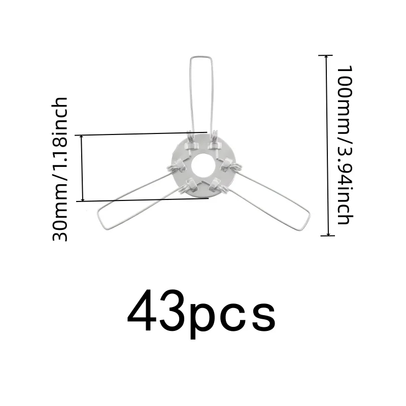 43 pcs 100mm Lampshade Spring Clamps, Lampshade Fixing, Firm Secure Grip, Strong Metal Spring, Multipurpose