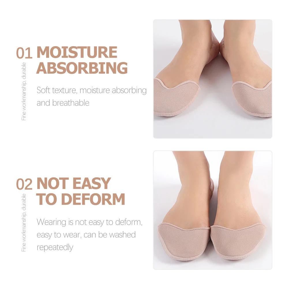 2 Pairs Toe Protector Ballet Foot Dance Pad Sleeve for Care Relief Forefoot Knitted Fabric Pads