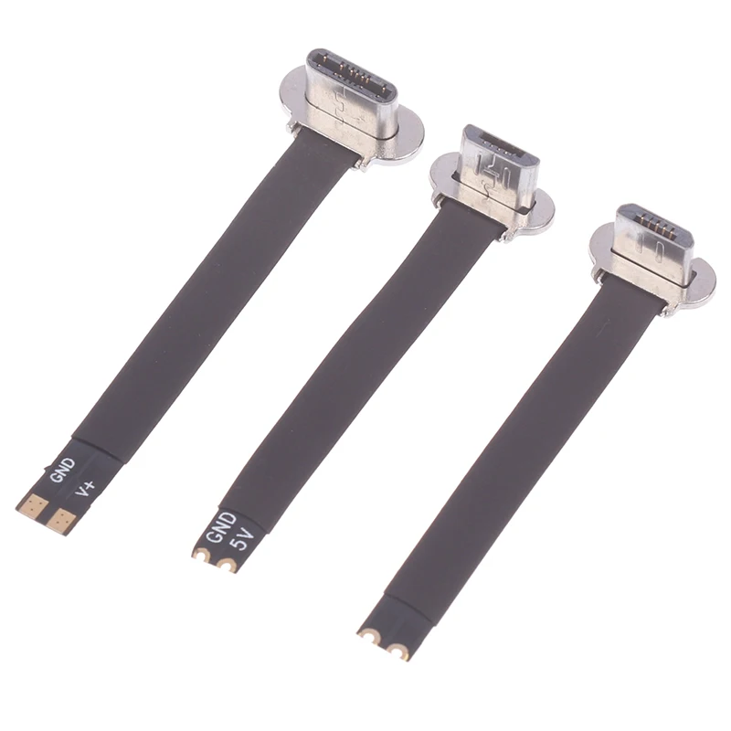 Type-C Micro USB Connector FPC 2Pin 3Pin Soft Flat Cable Male Fast Charge Wire Extention For Phone