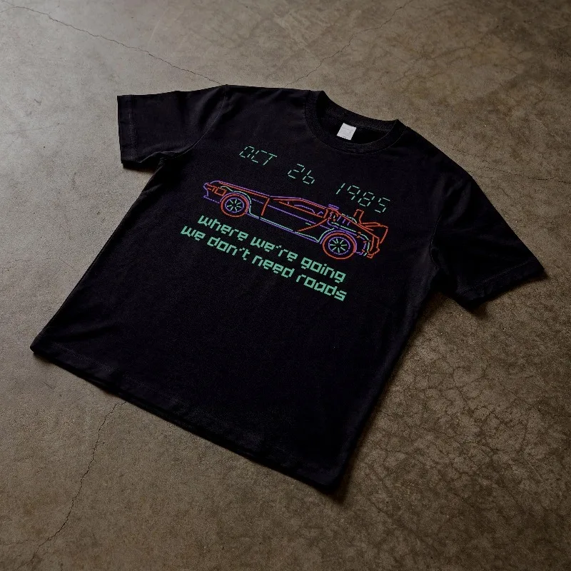 Back To The Future Vintage Movie Graphic Tees T-Shirt Vintage Men's Women Top 80's Future Sci-Fi Movie T-Shirt Retro Doc & Marty