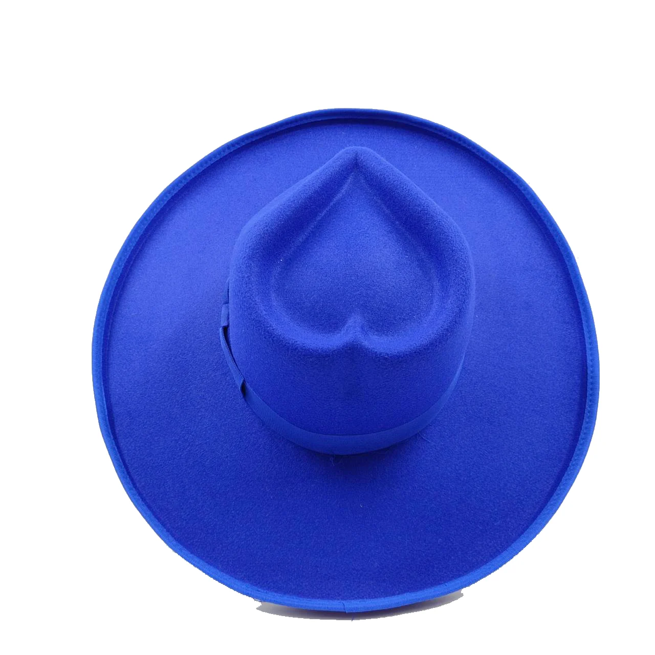 Love Couple Hat Fedora New Royal Blue Wholesale Fedora 10cm brim Monochrome New Jazz Hat Winter sombrero hombre