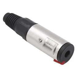 6.35mm Stereo Jack 1/4 inch TRS Female connector Microphonne Audio MIC Cable Wire Connector with Locking