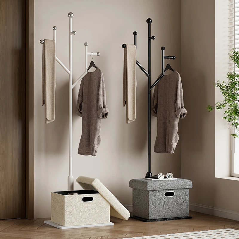 

2024 new multi-functional floor hanger, integrated hanger for home hanging, integrated against the wall, bedroom shoe change sto