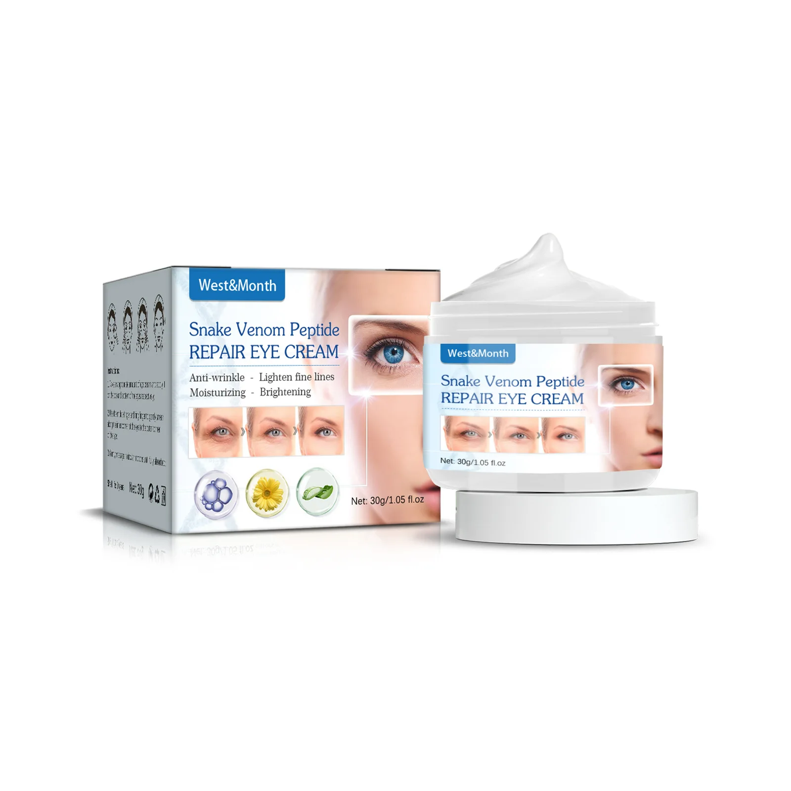 Snake Venom Eye Cream Anti Wrinkle W-hitening Dark Circles Lift Remove Eye Bags Hydrating Reduce Puffiness Brightening Eye Cream