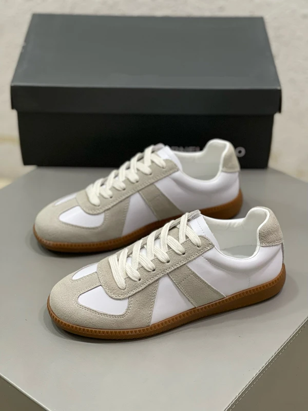 Dave&Di Fashion Soft Genuine Leather Training Shoes Women  Woman Patchwokr Vulcanized Casual Sneakers Women