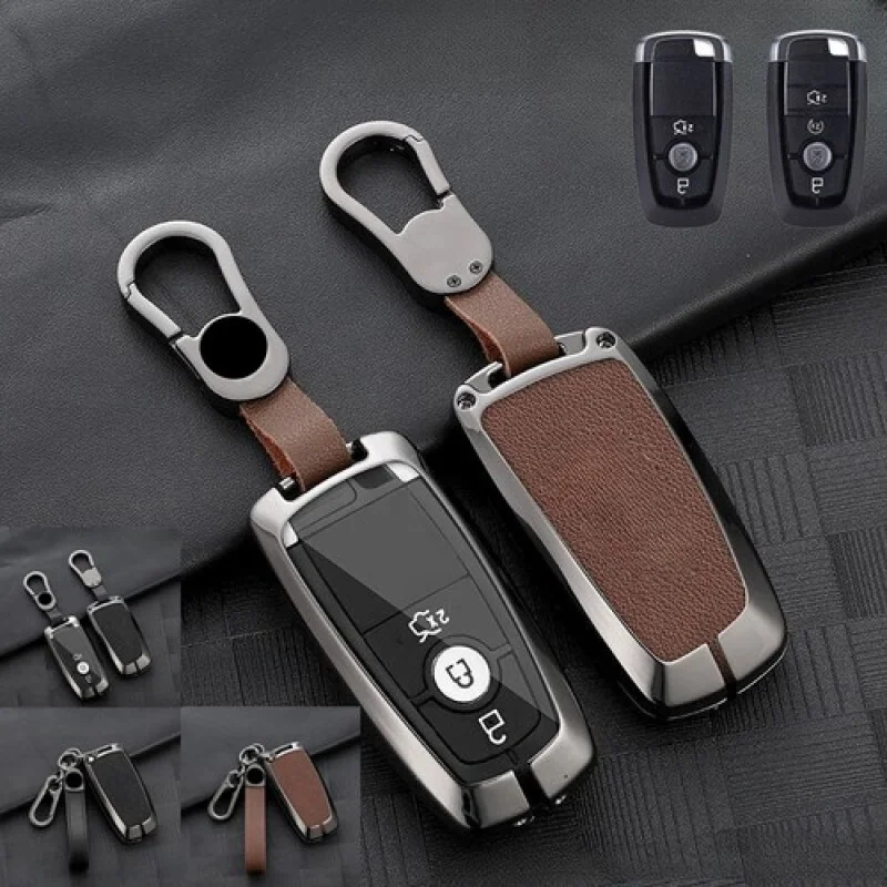 

A+ Zinc Alloy TPU Car Key Case Cover For Ford Bronco Kuga Escape Mustang Sport F150
