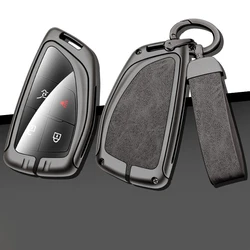 Zinc Alloy Leather Car Key Case for Chevrolet Tahoe Suburban for GMC Yukon for Buick ENVISION S Plus Avenir 2020 2021 2022 2023