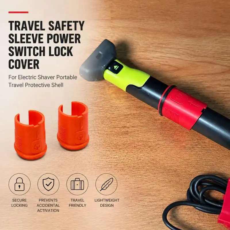 Travel Safety Sleeve Power Switch Lock Cover For Electric Shaver Portable Travel Protective Shell