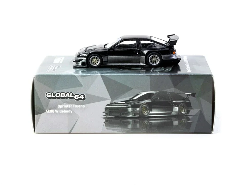 Tarmac Works 1:64 Sprinter Trueno AE86 Widebody أسود رمادي 2025 مجموعة نماذج سيارة مصبوبة مصغرة