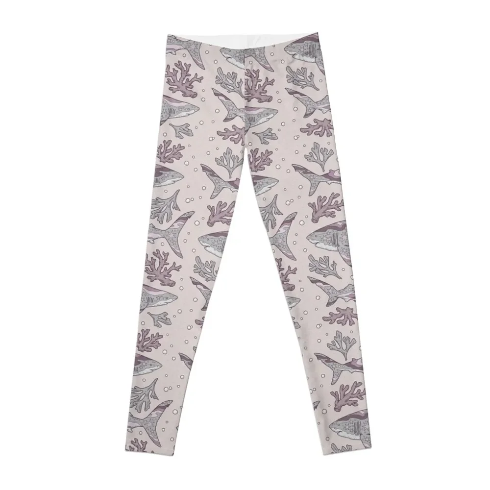 

Midnight Swim | Ocean Shark Art | Purple Haze Palette Leggings Women's pants Training pants Womens Leggings