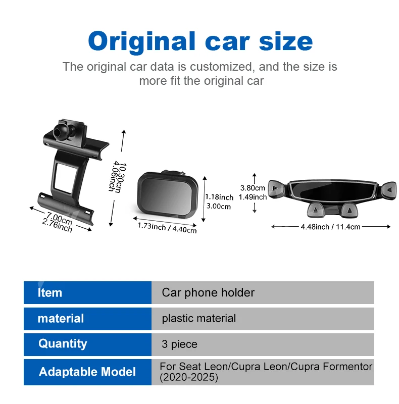 Für Seat Leon MK4 Cupra Leon Cupra Formentor 2020 2021 2022 2023 2024 2025 Auto Schwerkraft Magnetische Telefon Halter Halterung GPS stehen – Detail 9