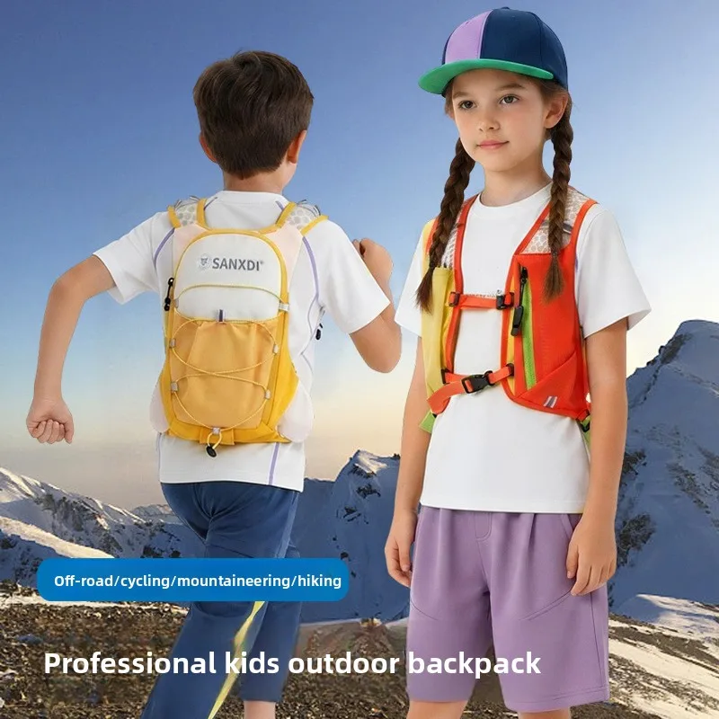 Ultralight Kids Trail Running Vest Backpack, Breathable Hiking Pack with Adjustable Straps, Multiple Pockets, Close-Fit Carry
