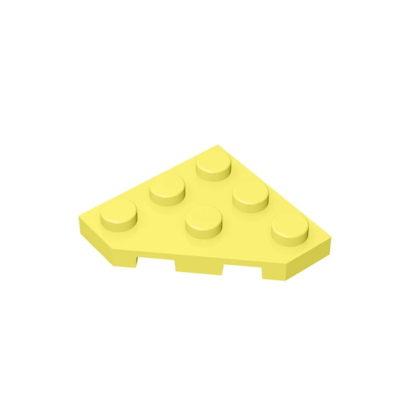 Gobricks 10PCS Parts Wedge Plate 3 x 3 Cut Corner compatible with 2450 pieces of children\'s toys Building Blocks Assembles Tec