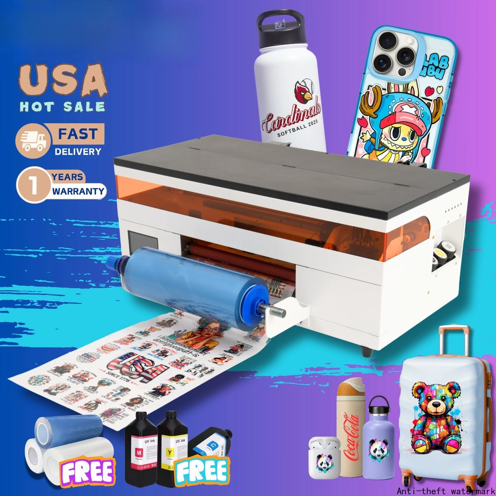 

2026 Hot Selling2025 New Full Automatic Uv Dtf Printer Machine A4 300mm Multifunctional Laminating A3 Uv Dtf Printer