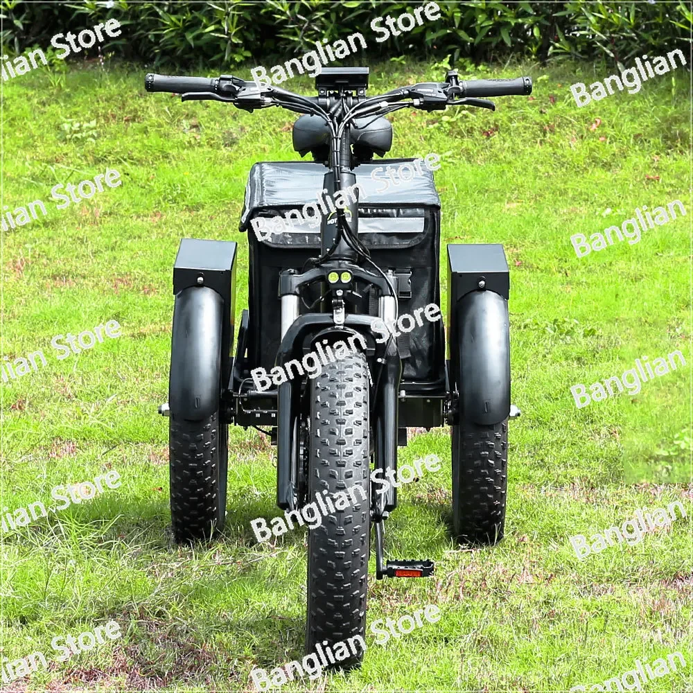 Electric Delivery Tricycle 20*4.0 Inch Fat Tire High Speed Electric Tricycles 36V350W Cargo Tricycle Electric/3 Wheel Ebike