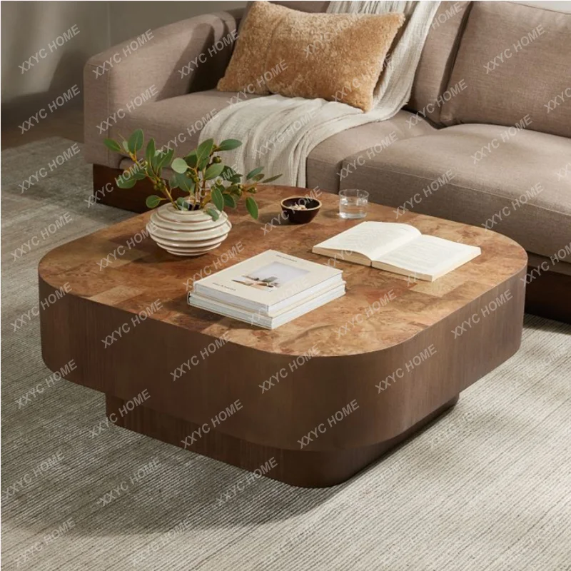 X-S apartment, simple modern, silent wind round coffee table HG