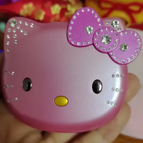 2025 Sanrio Kitty New Product In Stock Cartoon Cute Flip Phone White Pink Mini Phone Children'S Fashion Model Toy Youth Gift