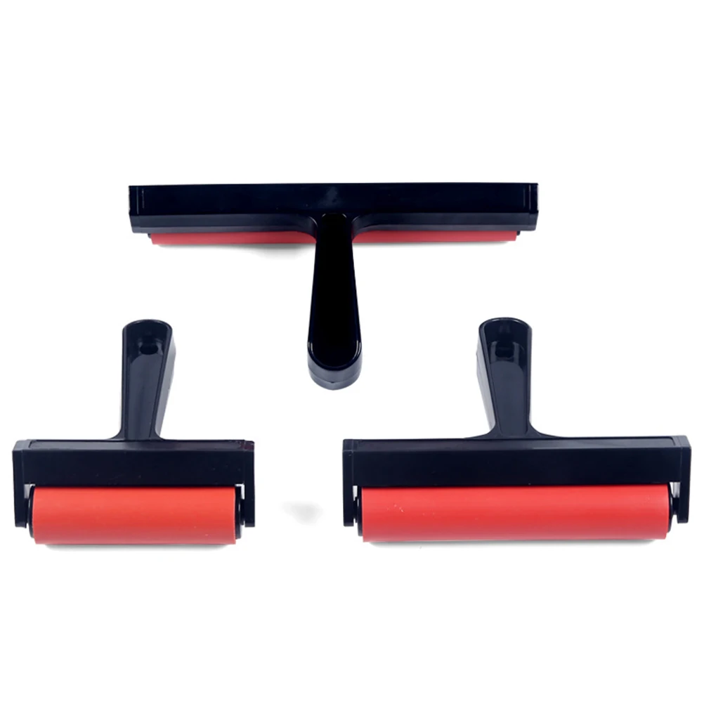 

10Cm Professional Printing Ink Roller For Craft Painting Durable Glue Application Tool Wide Handle Stamp Rolling Wheel