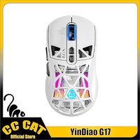 Yindiao G17 Mouse Bluetooth Wireless Mouse 3mode Paw3325 Gaming Mouse Light Weight 10000dpi Game Mouse Rgb Backlit Custom Gift