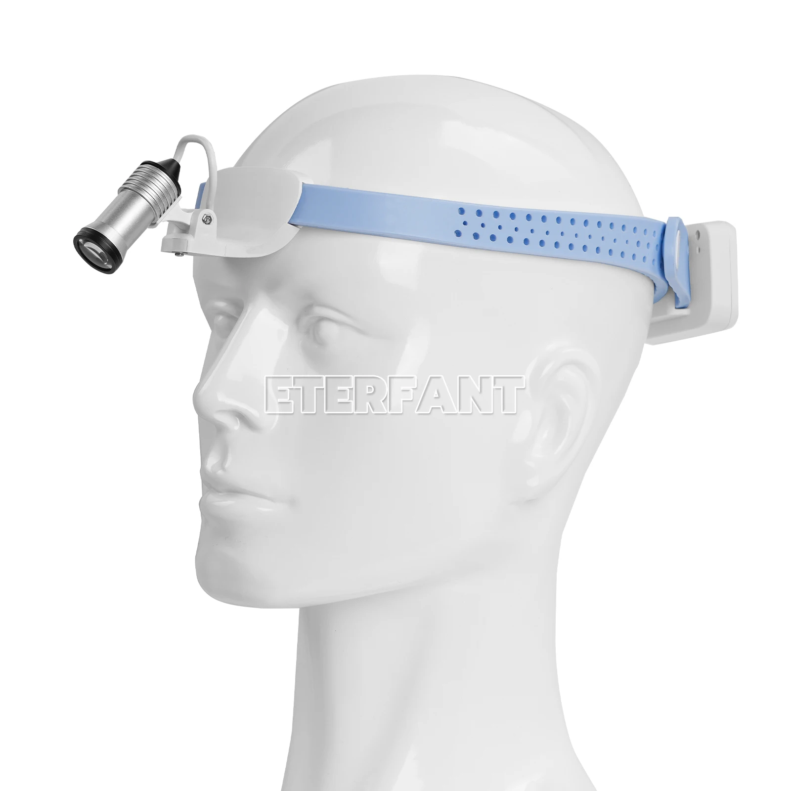 ETERFANT كشافات أمامية محمولة خفيفة الوزن من السيليكون لجراحة الأسنان الطبية 5 وات LED وردي/أخضر/أزرق قابل للتعديل