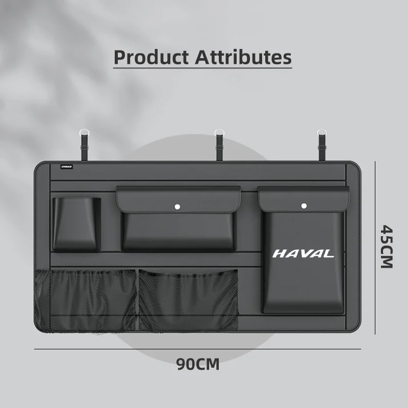 Car Trunk Leather Storage Bag For SUV Haval H3 H4 H1 H2 H5 H6 H7 H8 H9 F5 F7 Auto Accessory Seat Back Tool Hanging Organizer Box