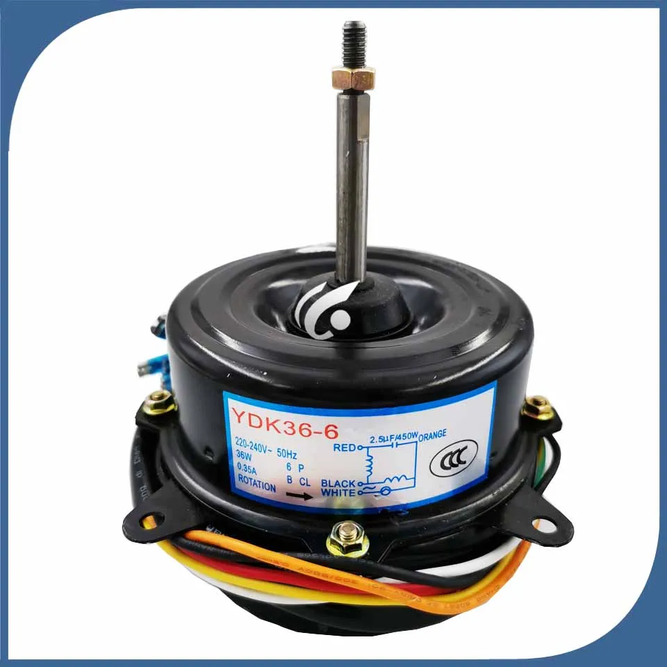 عمل جيد جديد لمحرك الآلة الداخلي لمكيف الهواء YDK-36-6 مروحة المحرك 36 وات 220 فولت #1