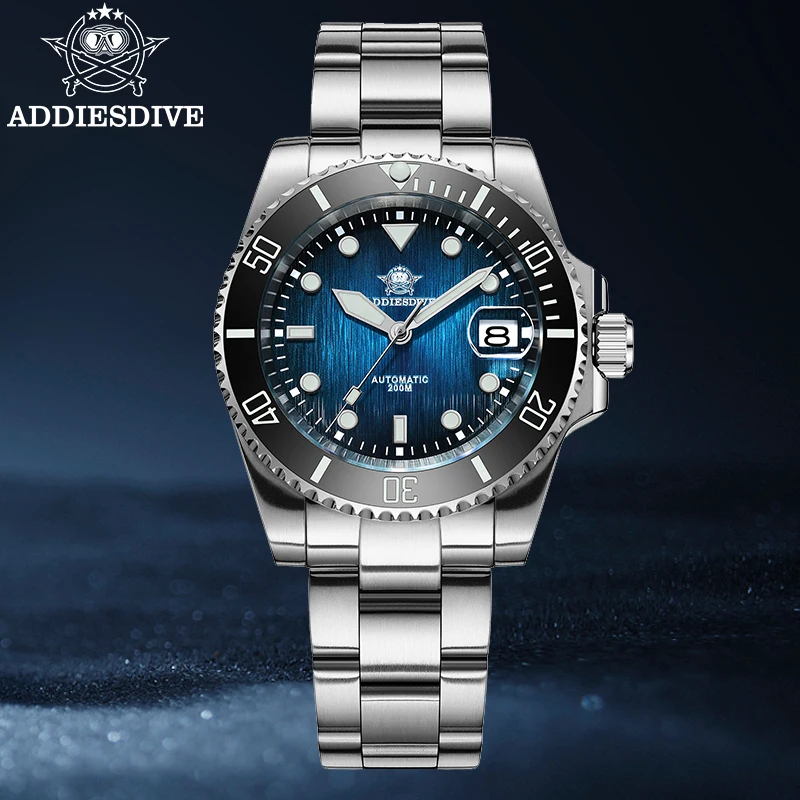 

ADDIESDIVE New 41mm Watch NH35 Automatic Mechanical Watches Top Brand Sapphire Glass Luminous 200m Waterproof Diving AD2078