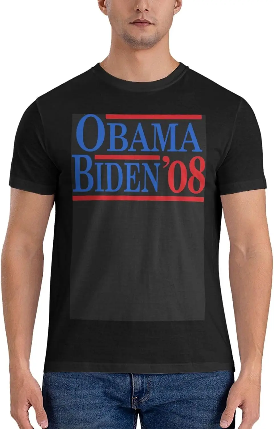 Obama Biden 08 T-Shirt Vintage Short-Sleeve