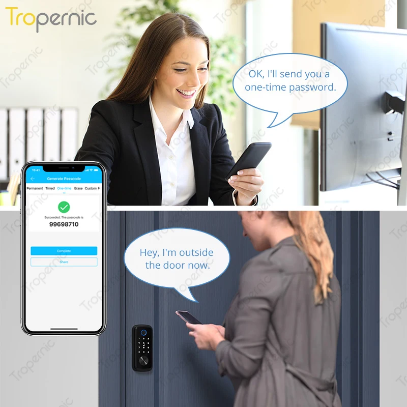 Tuya Zigbee Digital Door Lock, Fechaduras Deadbolt, Biométrico Fingerprint Lock, Código de senha, Smart Entry, Home App Desbloquear