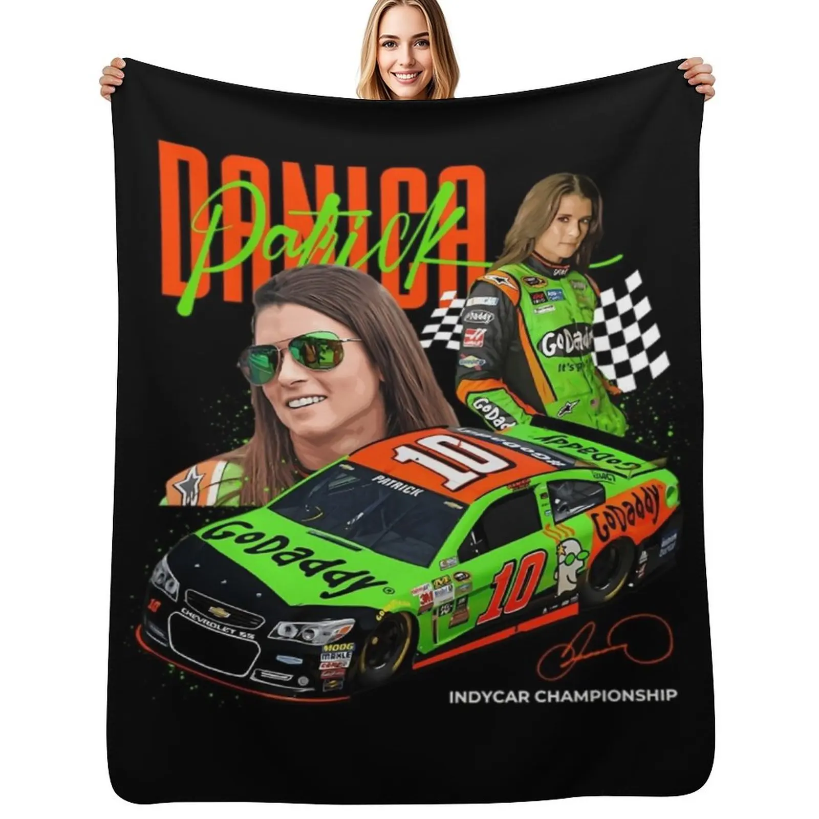 Manta Danica Patrick, manta suave y anti-desprendimiento para el hogar