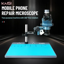 KAISI 36565A M&P professional trinocular microscope 7-50x magnification 360° rotating stand high-definition eyepieces