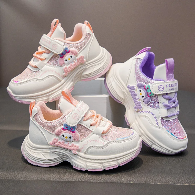 

Hot Sanrio Girl Hello Kitty Fashion Lightweight Running Shoes Student Cartoon Autumn Wear-Resistant Child Casual Shoes New Style