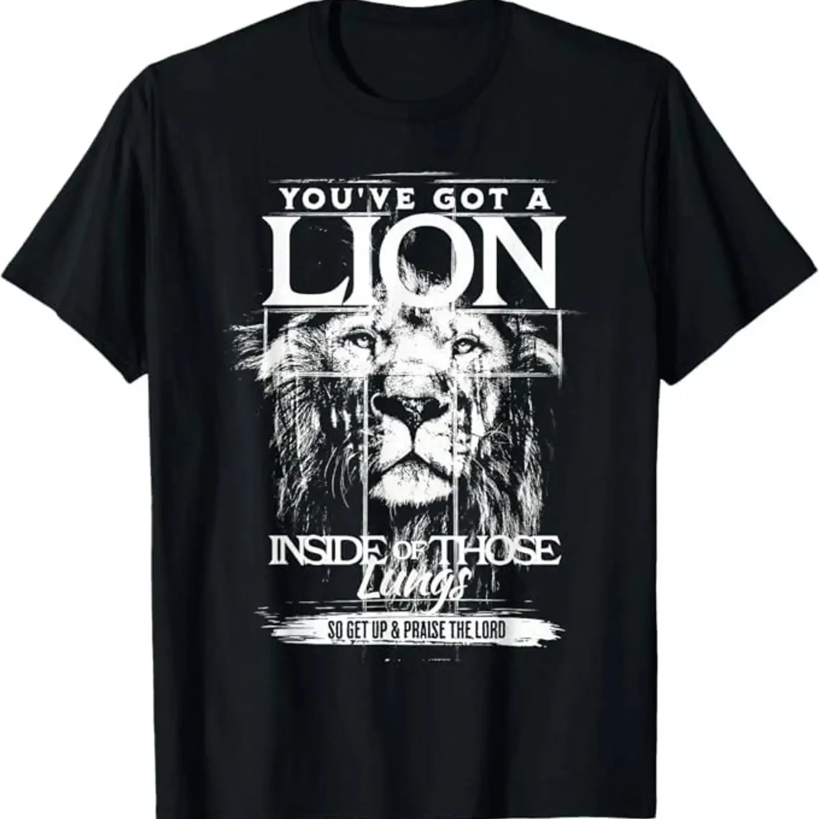 You've Got a Lion Inside of Those Lungs Praise The Lord T Shirt vintage Washed streetwear Soft Slightly designer clothes