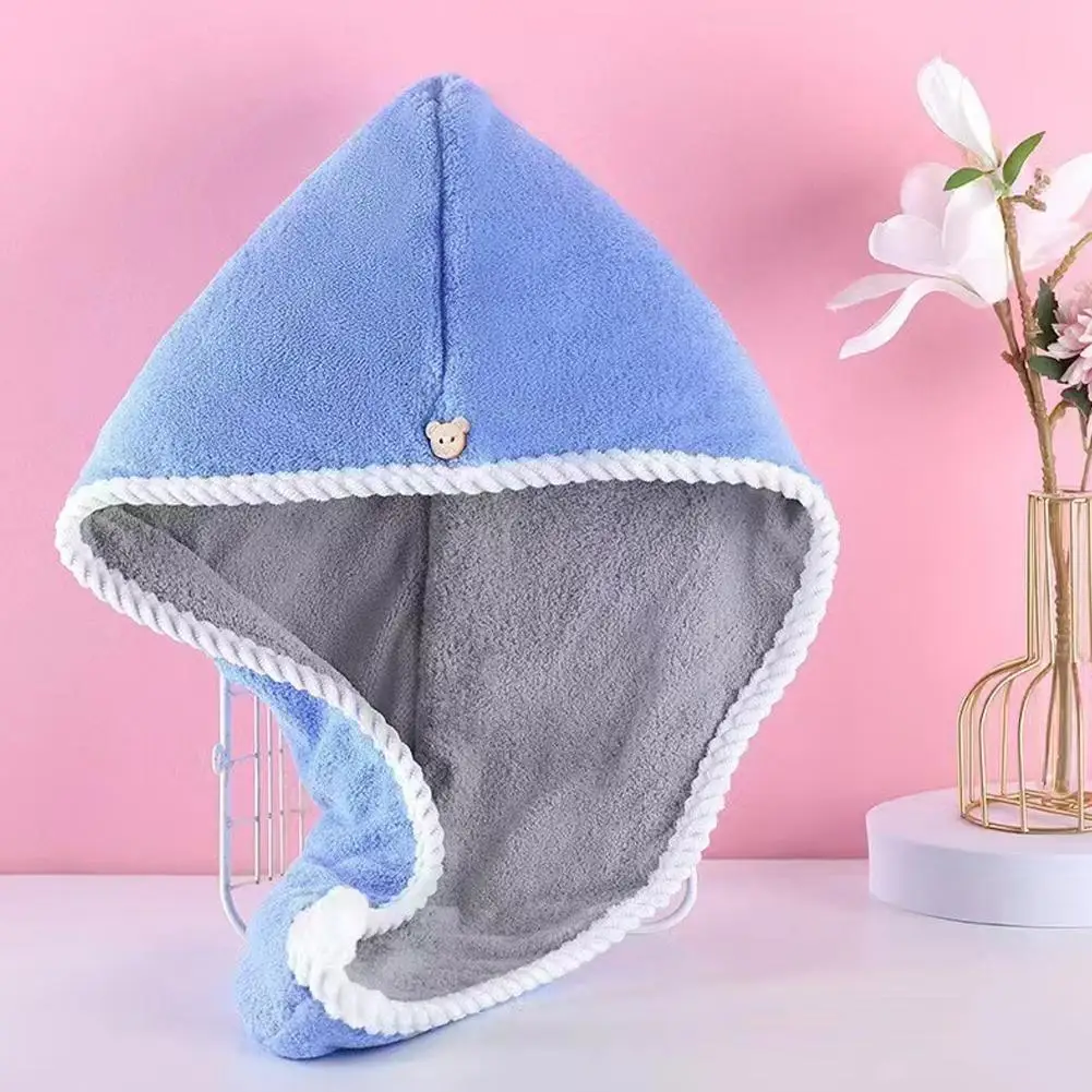 Women Long Hair Quick-Dry Hair Towel Soft Microfiber Towels Shower Cap Towel Bath Hats for Women Dry Hair Cap Lady Turban Head