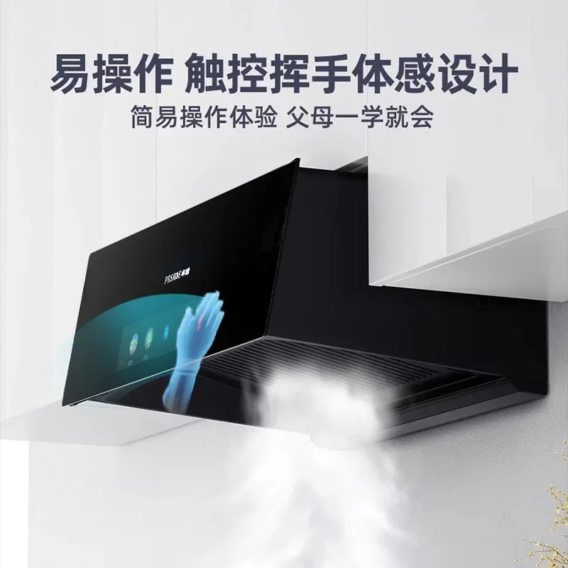 220V Peskoe Range Hood Powerful Suction Top Mounted Kitchen Extractor for Home Use