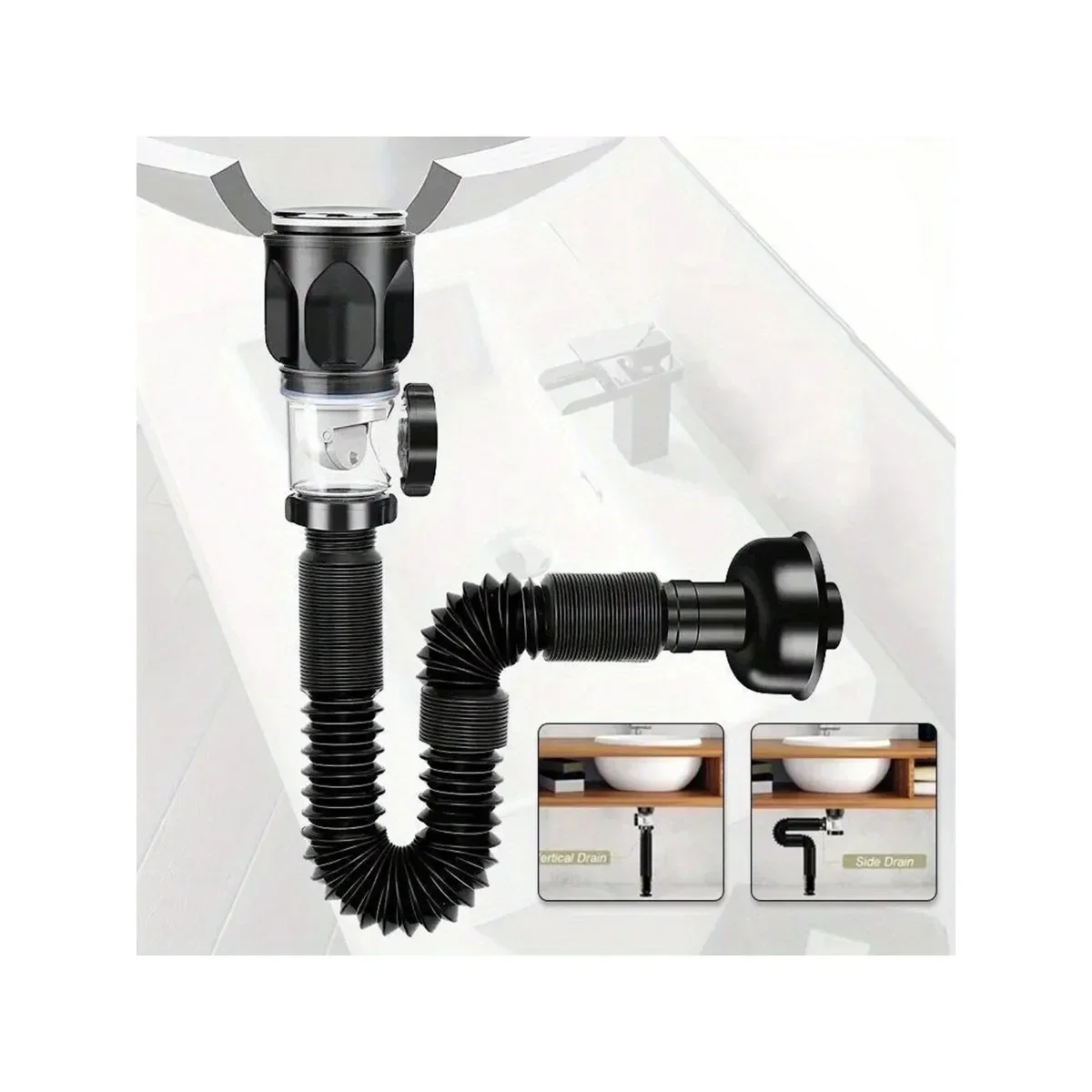 1Pc Flip-Top Küche Waschbecken Abfluss Versenkbare Desodorierende Filter Flexible Fallrohr Badezimmer Waschbecken Anti Verstopfung Zubehör