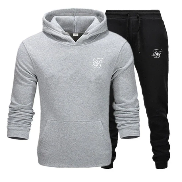 2026 Men's Sports Outfit Set - Fashionable Sports Clothing - Hooded Sweatshirt + Casual Pants - Men's Clothing - 2-piece Set