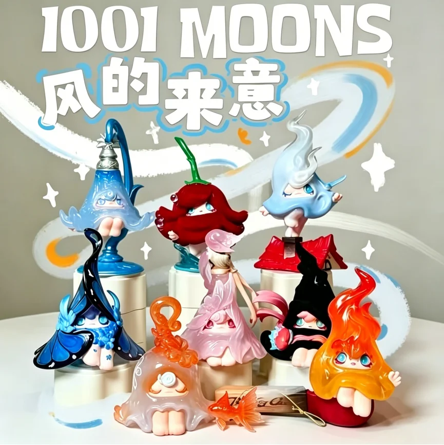 

POP MART 1001MOONS Wind's Lntention Series Surprise Mystery Unpack Container Toys Figurines Home Decor Gift