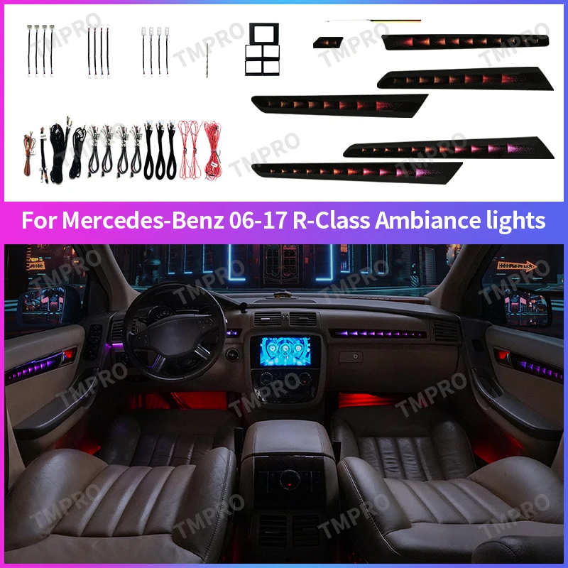 

Applicable for 2006-2017 Benz R Class W251 Car Ambient Lights Automotive Interior Decoration64 Colors LED Safety assistance