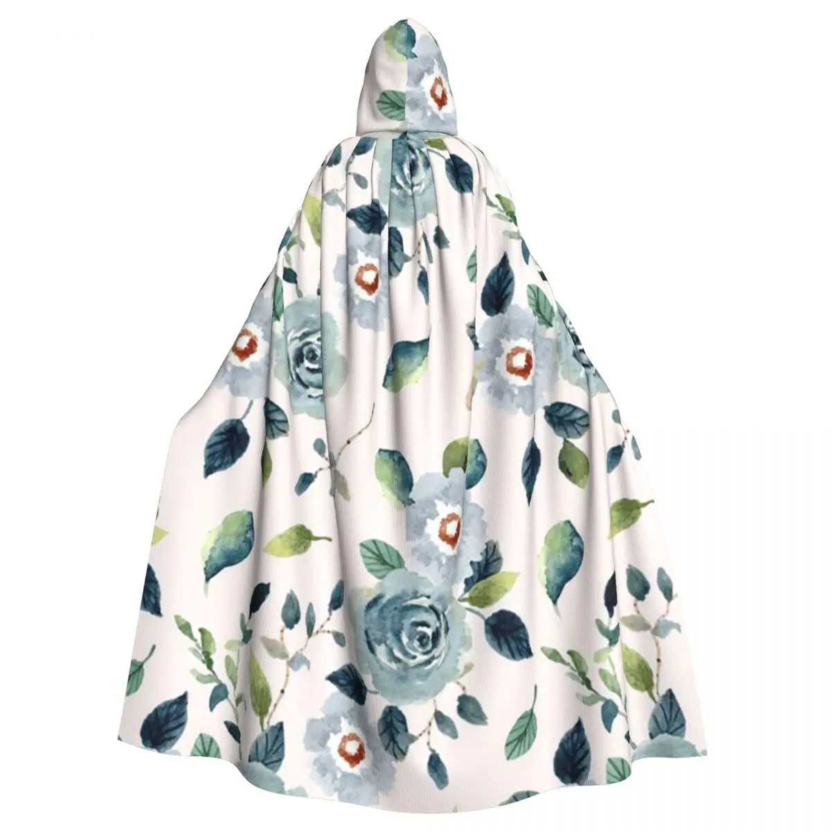 美しい家の秘密花柄を追加ロングフード付きマント魔女コスチュームコスプレケープハロウィンヴァンパイア大人ユニセックス