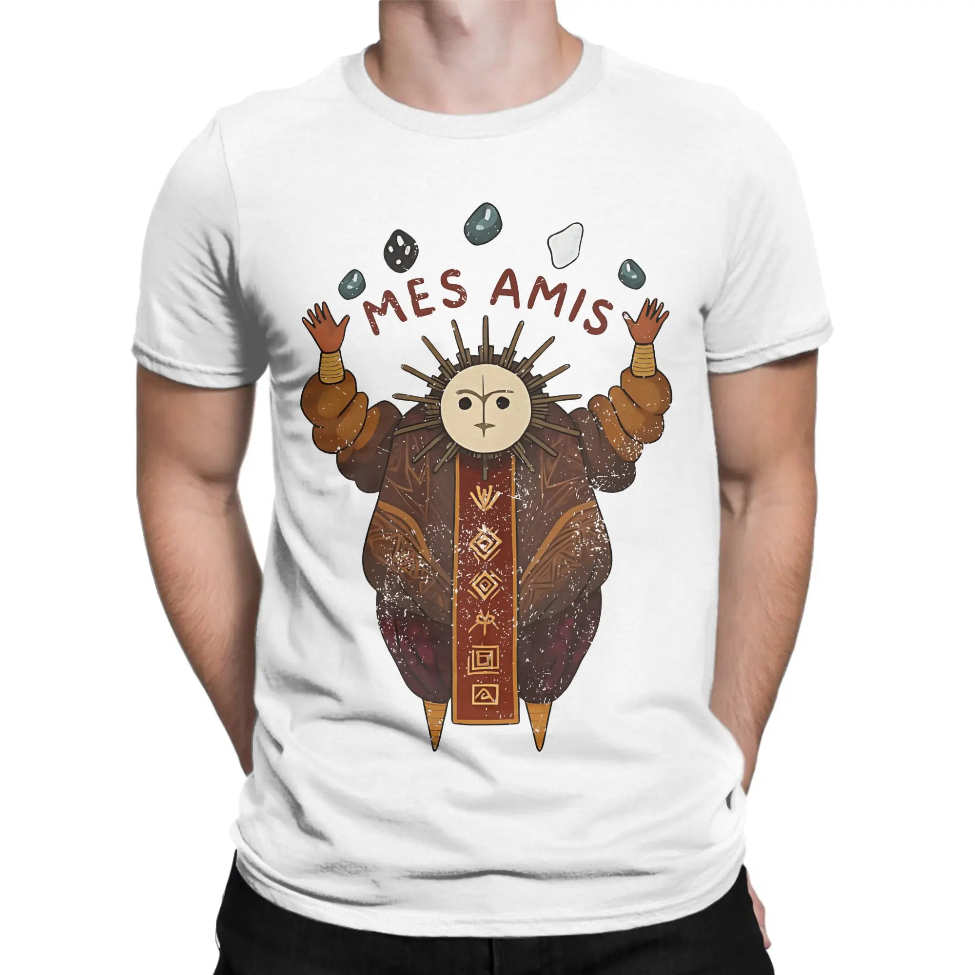 Hipster Clair Obscur Expedition 33 T-Shirts for Men Round Collar 100% Cotton T Shirts Esquie Short Sleeve Tees Printed Clothing