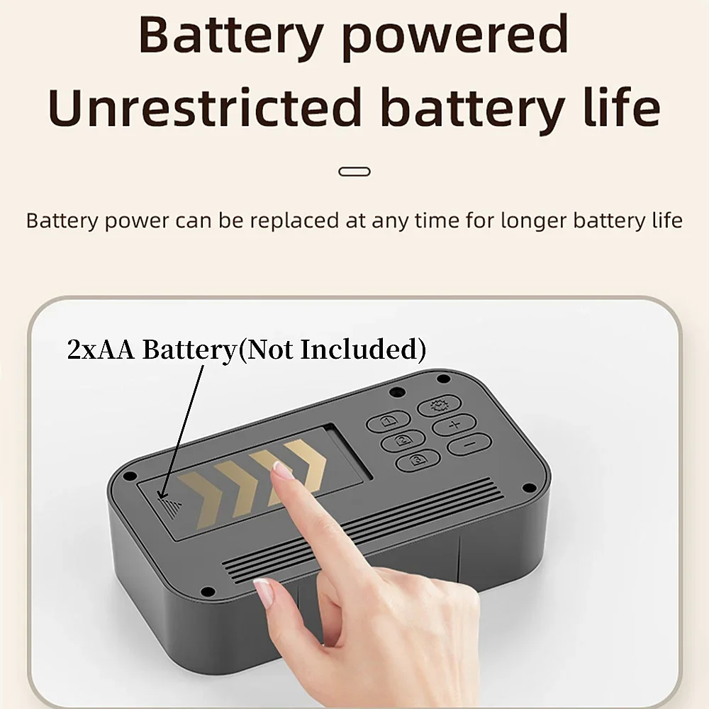 بطارية تعمل بالطاقة LCD ساعة تنبيه درجة الحرارة تاريخ الأسبوع 3 أجهزة الإنذار الخلفية غفوة ساعة الطاولة للرؤية الليلية Function12/24H ساعة رقمية #5