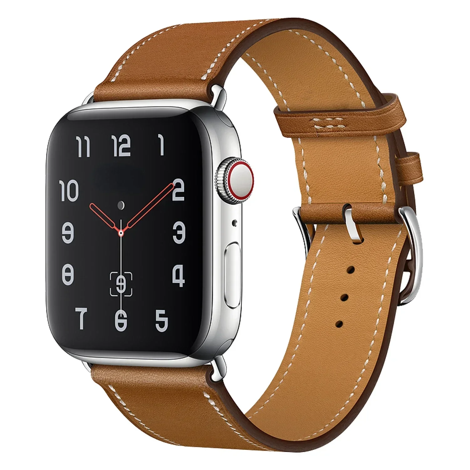 Correa de cuero Premium para Apple Watch 45mm 44mm 49mm 40mm 41mm 42/46mm pulsera cómoda y duradera iWatch Ultra 10 9 8 7 6 5 4