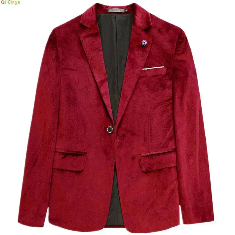 أنيق أحمر رجالي سليم صالح عارضة الحلل الأخضر أو الأسود الخيارات الأعمال الترفيه الأزرق البدلة سترة، حجم الآسيوية M-4XL #1