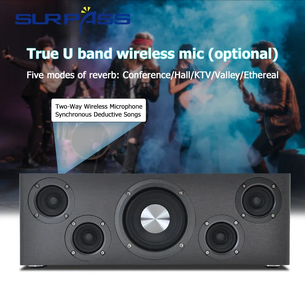 Speaker elektronik penuh, sistem Speaker Multimedia 110W 4 inci Subwoofer aktif Bluetooth profesional Crossover elektronik 2.1