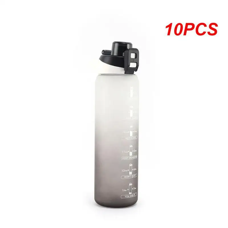 

10PCS Portable Water Bottle Water Cups Motivational Sports Water bottle with Time Maker Leak-proof Cup for Outdoor Sport Fitness