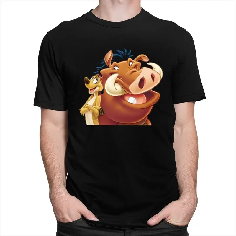 The Lion King Simba T Shirt Homme Soft Cotton Tee Cartoon Tshirt Short Sleeved Graphic T-shirt Clothing