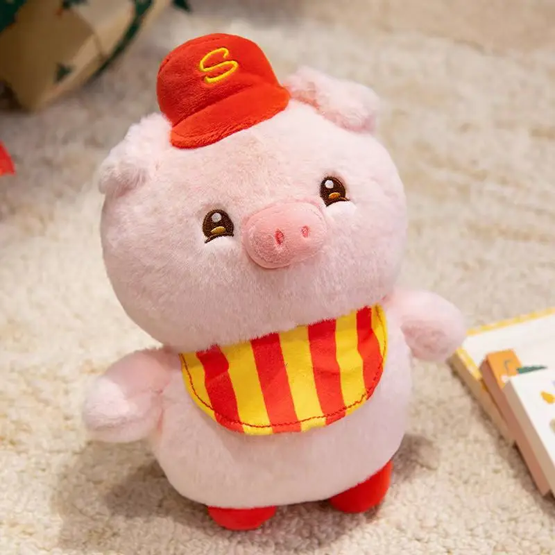 

20/35cm Simulation Cartoon Burger Pig Doll Stuffed Plush Toy Handmade Anime Pillow Cute Children's Birthday Gift Fun Doll