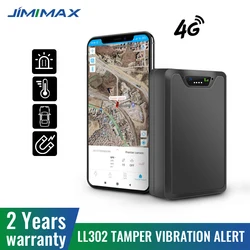 JIMIMAX LL302 Asset Tracker 4G Sound Monitor LTE Magnetic GPS Tracking Remote Temperature/Humidity Door Sensor Optio Car Locator